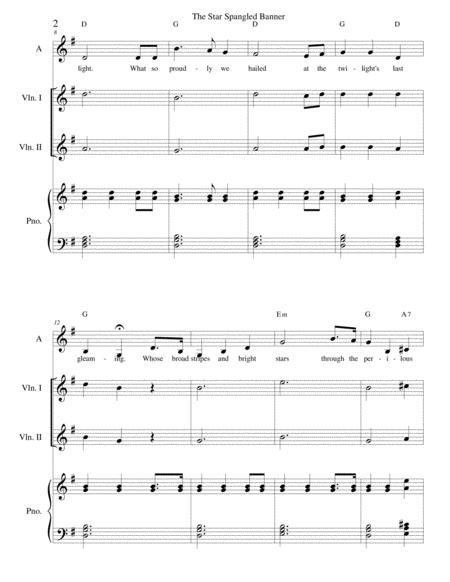 The Star Spangled Banner Alto And Violin Duet Page 2