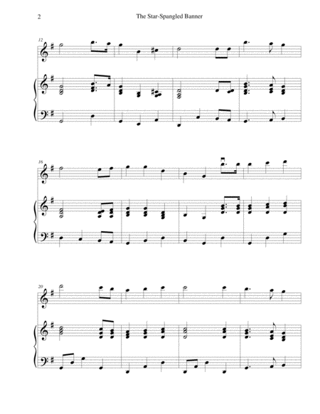 The Star Spangled Banner For Violin And Piano Page 2