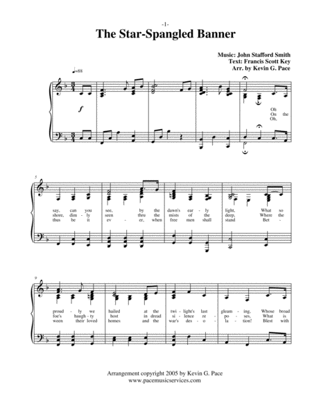 The Star Spangled Banner Piano Solo Page 2