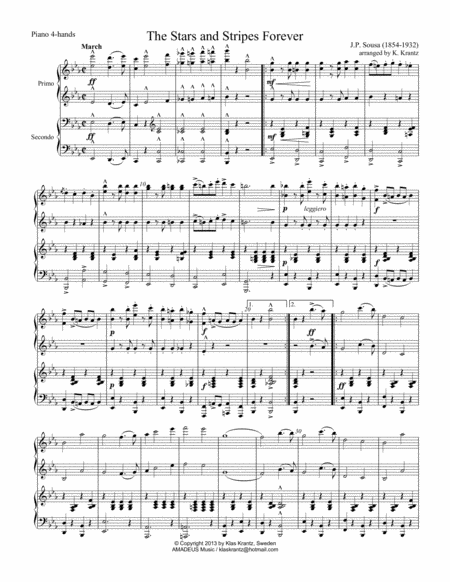 The Stars And Stripes Forever For 1 Piano Piano 4 Hands Page 2