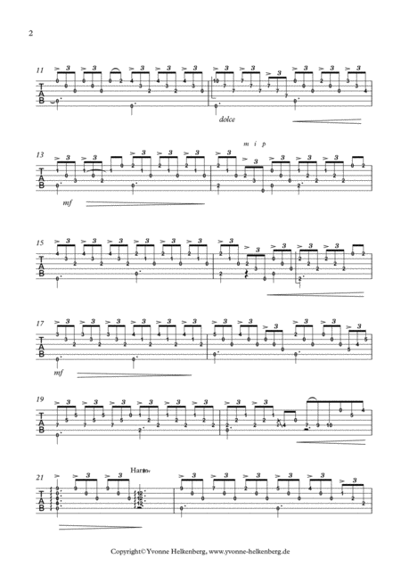 The Swan Le Cygne Der Schwan Arranged For Classical Guitar Page 2