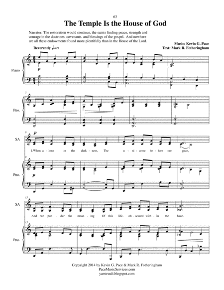 The Temple Is The House Of God Satb Choir With Piano Accompaniment Page 2