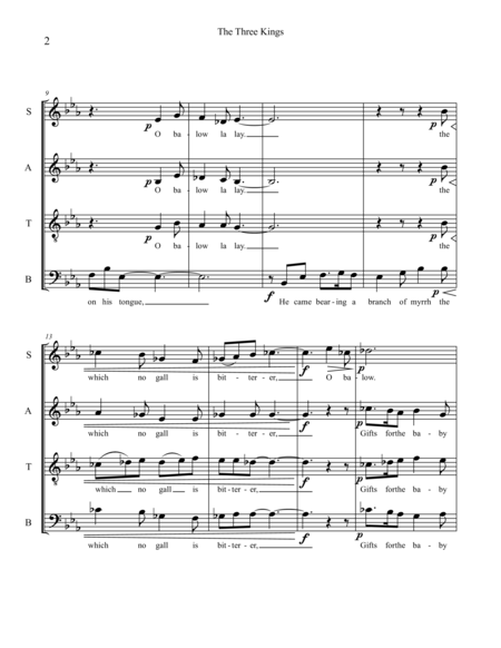 The Three Kings Satb Acapella Page 2