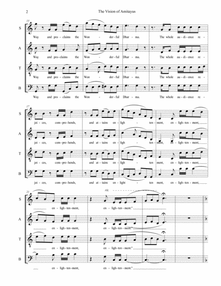 The Vision Of Amitayus A Buddhist Motet For Satb Chorus A Capella Page 2