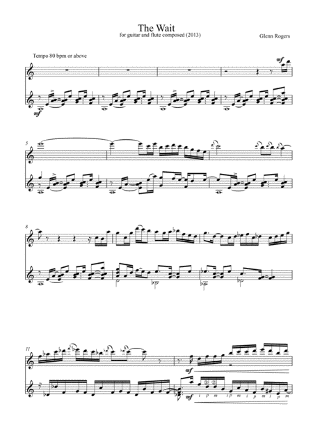 The Wait For Classical Guitar And Flute Page 2