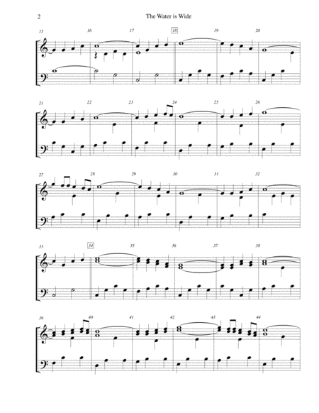 The Water Is Wide For 3 Octave Handbell Choir Page 2