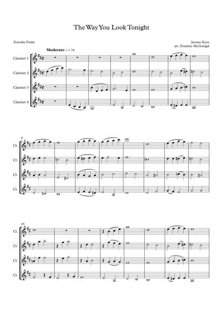The Way You Look Tonight Clarinet Quartet Page 2