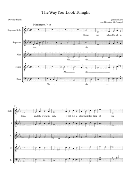 The Way You Look Tonight Sop Solo Satb Page 2