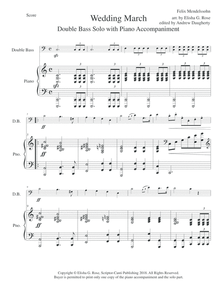 The Wedding March Double Bass Solo Page 2