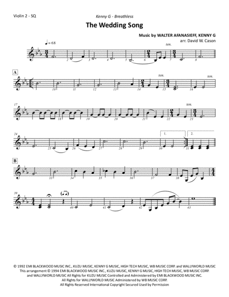 The Wedding Song String Quartet Page 2