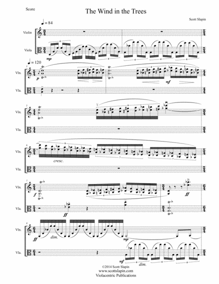The Wind In The Trees For Violin And Viola Page 2