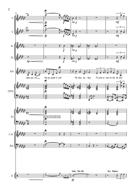The Wizard And I Small Band Arrangement W Vocal Page 2