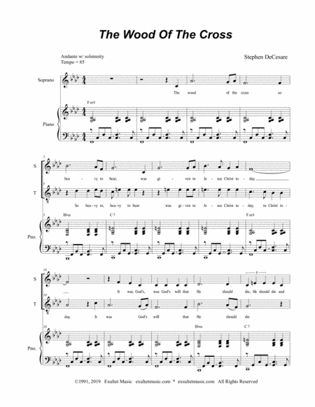 The Wood Of The Cross Duet For Soprano And Tenor Solo Page 2