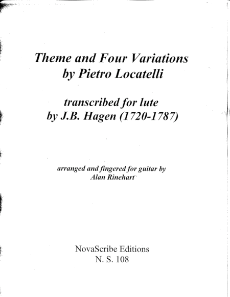 Theme And Four Variations By Locatelli Arr For Guitar Page 2