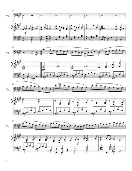 Theme And Variations For Piano And Violincello Page 2