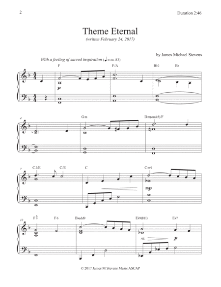 Theme Eternal Sacred Piano Page 2