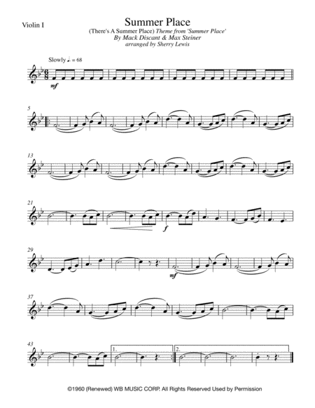 Theme From A Summer Place Theres A Summer Place String Quartet For String Quartet Page 2