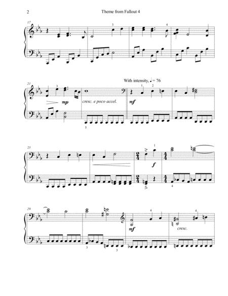Theme From Fallout R 4 Easy Piano Page 2