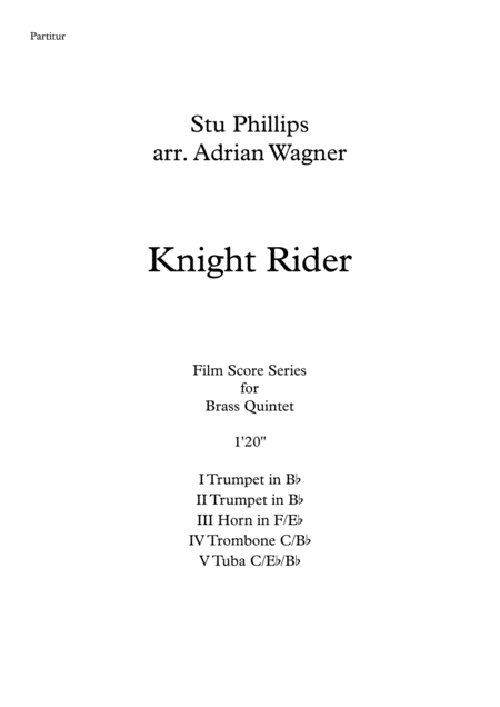 Theme From Knight Rider Brass Quintet Arr Adrian Wagner Page 2