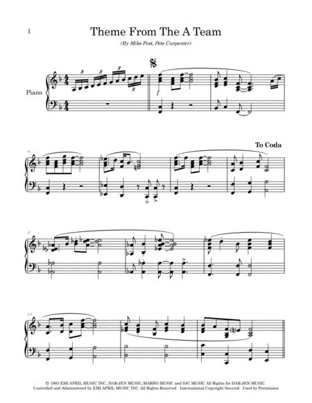 Theme From The A Team Arranged For Piano Page 2