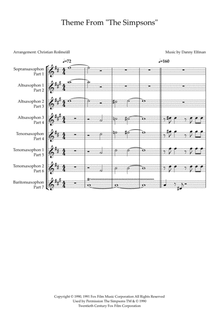 Theme From The Simpsons With 7 Saxophones Page 2