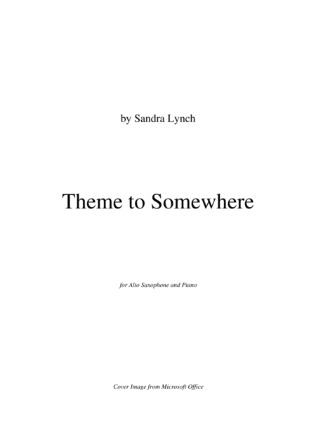 Theme To Somewhere For Alto Saxophone Page 2