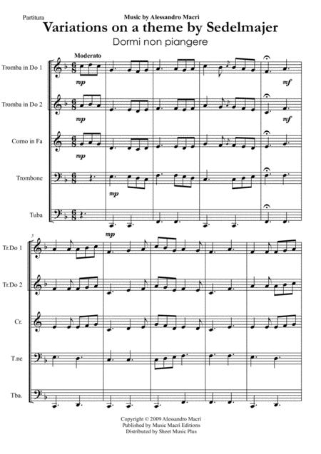 Themes And Variations On Christmas For Brass Quintet Page 2