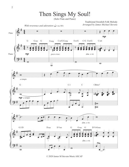 Then Sings My Soul Flute Piano Page 2