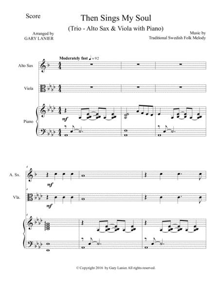 Then Sings My Soul Trio Alto Sax Viola With Piano And Parts Page 2