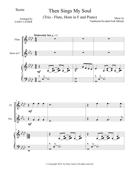 Then Sings My Soul Trio Flute Horn In F With Piano And Parts Page 2