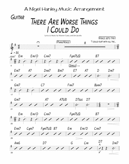 There Are Worse Things I Could Do 7pc R N R Band Chart From Grease Page 2