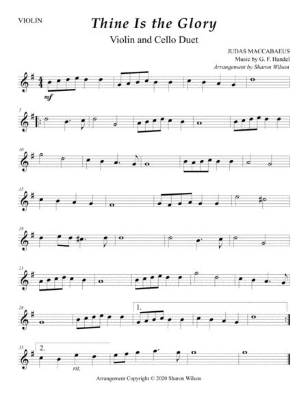 Thine Is The Glory For String Duet Violin And Cello Page 2