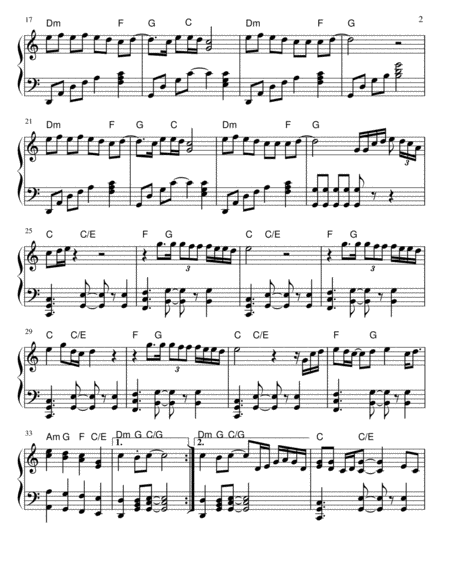 Thinking Out Loud Easy Piano Page 2