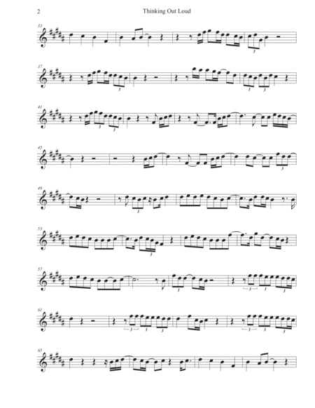 Thinking Out Loud Original Key Alto Sax Page 2