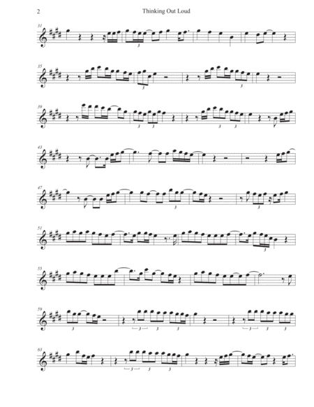 Thinking Out Loud Original Key Tenor Sax Page 2