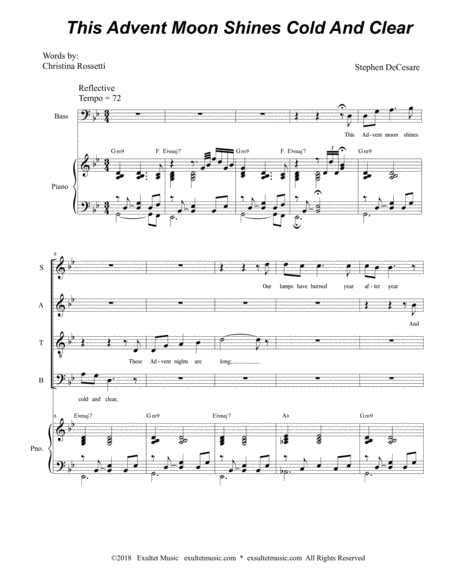 This Advent Moon Shines Cold And Clear For Satb Page 2