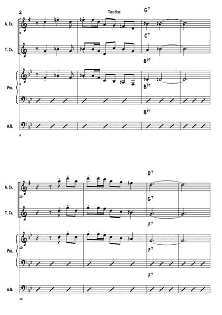 This Here Score Alto Sax Tenor Sax Piano Bass Page 2