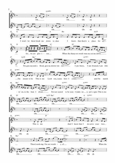 This Is Me Leadsheet For Singalongs Page 2