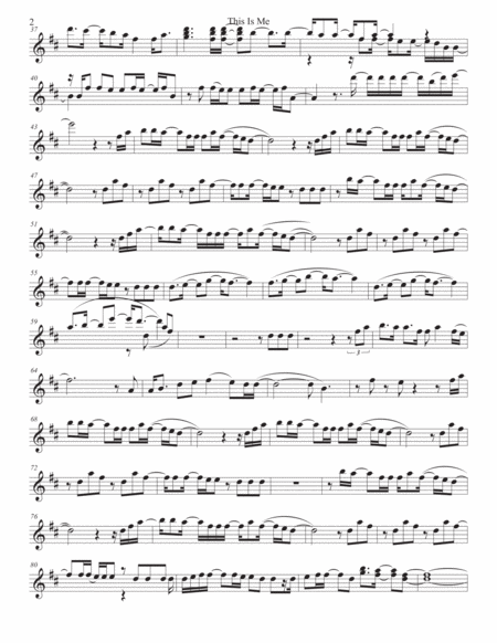 This Is Me Original Key Flute Page 2