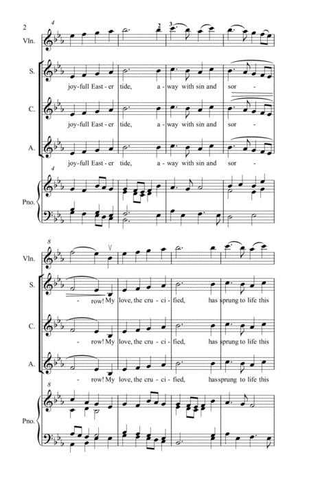 This Joyful Eastertide For Ssa And Violin Obligato Page 2