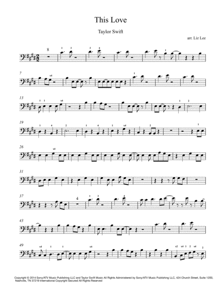 This Love Easy Version Solo Cello Page 2