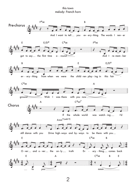 This Town Trio For French Horn Guitar Piano Page 2