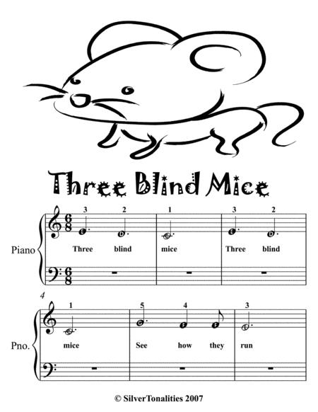 Three Blind Mice Beginner Piano Sheet Music Page 2