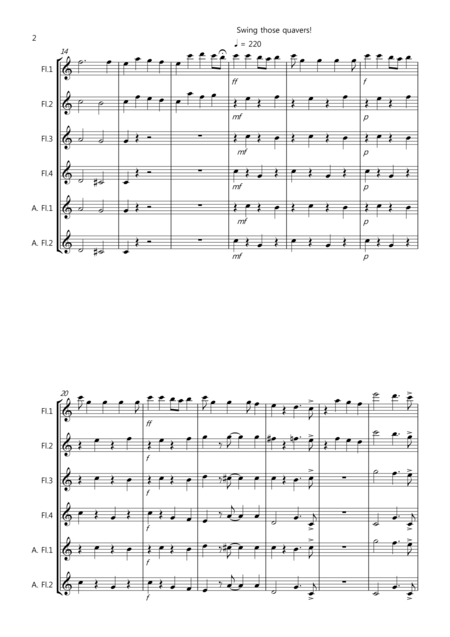 Three Blind Mice For Flute Quartet Page 2