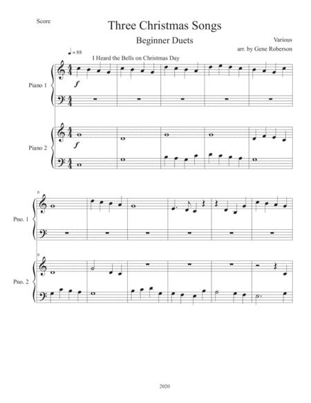 Three Christmas Songs For Piano Duet Beginner Page 2