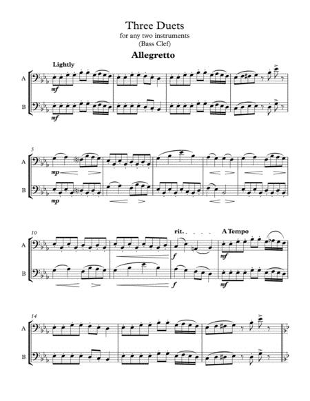 Three Contrasting Duets For Any Two Wind Instruments Bass Clef Page 2