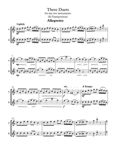 Three Duets For Any Two Instruments Eb Transposition Page 2