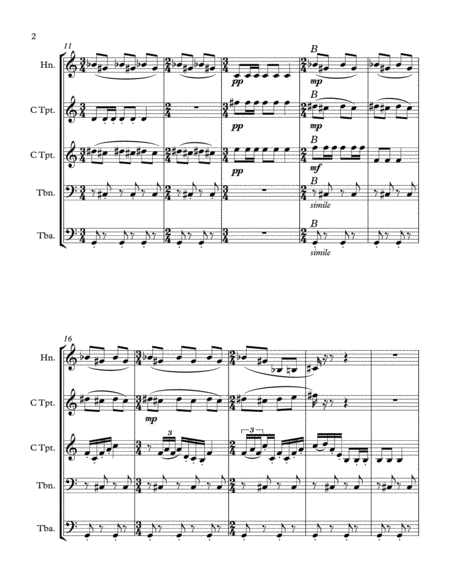 Three Easy Pieces For Brass Quintet Arr Conley Page 2