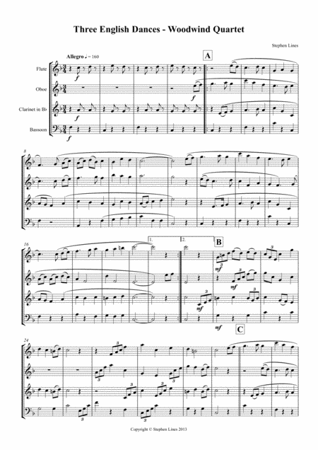 Three English Country Dances For Woodwind Quartet Page 2