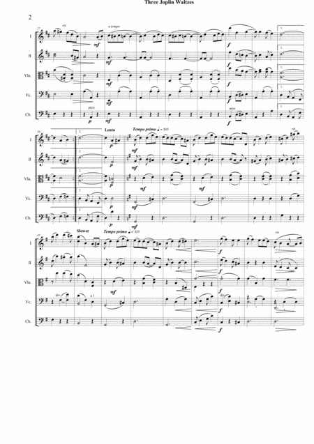 Three Joplin Waltzes For String Orchestra Page 2